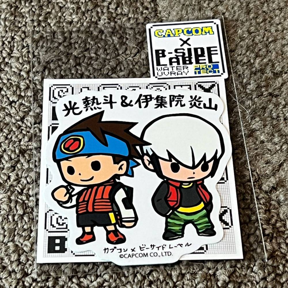 CAPCOM Rockman EXE Netto & Enzan B-Side Label Sticker Water & UV Ray Protected